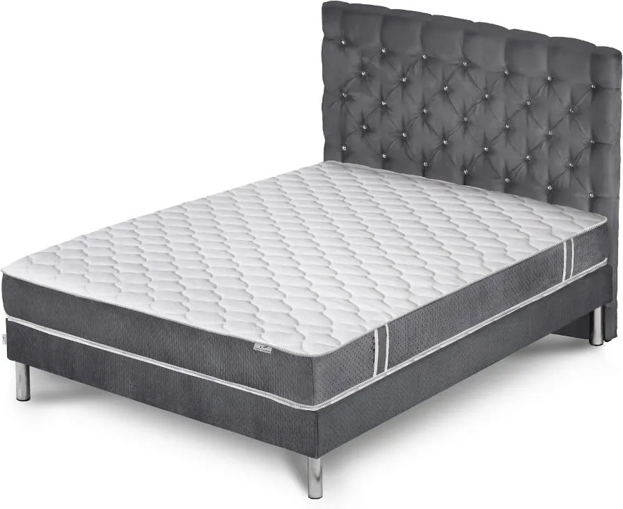 Sivá posteľ s matracom Stella Cadente Maison Syrius Forme, 140 × 200 cm