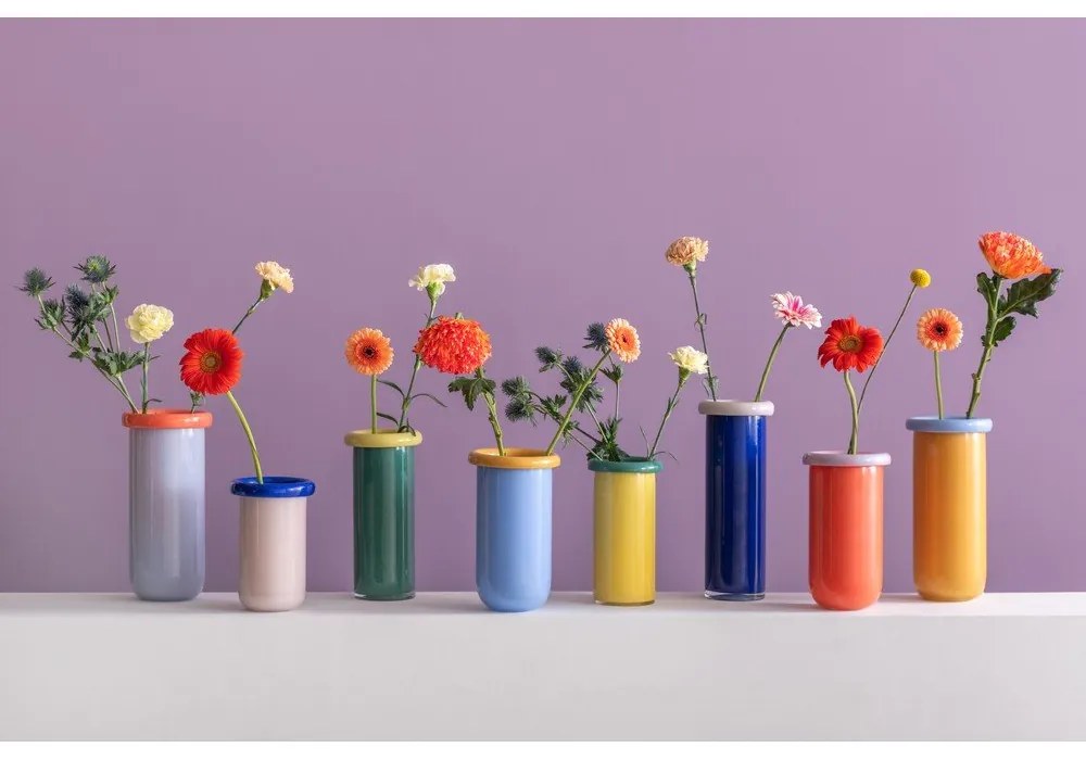 Sklenená váza v horčicovej farbe (výška 30,5 cm) Plegado – PT LIVING