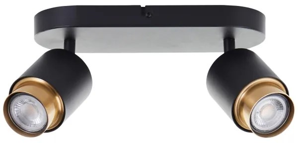 Brilliant - LED bodové svietidlo COVELO 2xGU10/5W/230V čierna/zlatá