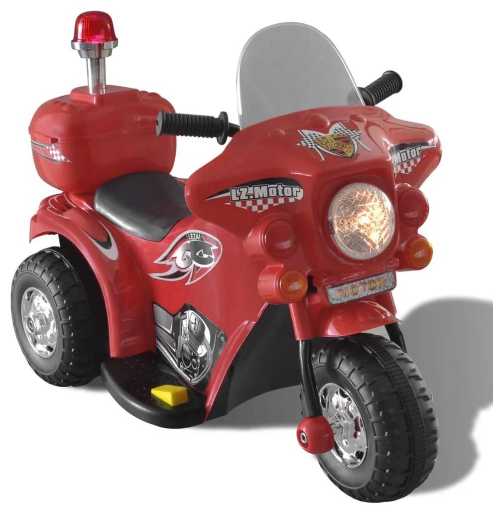vidaXL Detská motorka napájaná batériou (Červená)