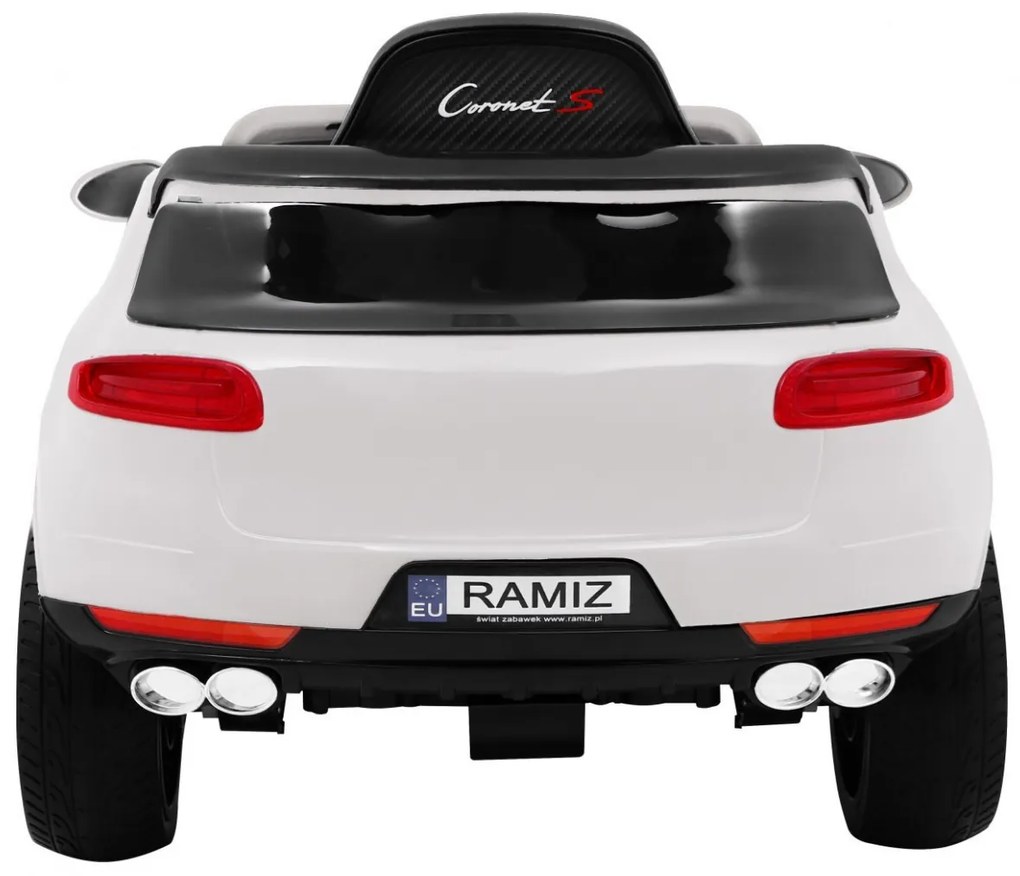 RAMIZ Elektrické autíčko Coronet S - biele - 2x30W- BATÉRIA - 2x6V4,5Ah - 2023