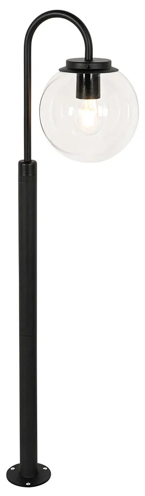 Moderná lampa s lampášom čierna s čírym sklom 100 cm IP44 - Sfera