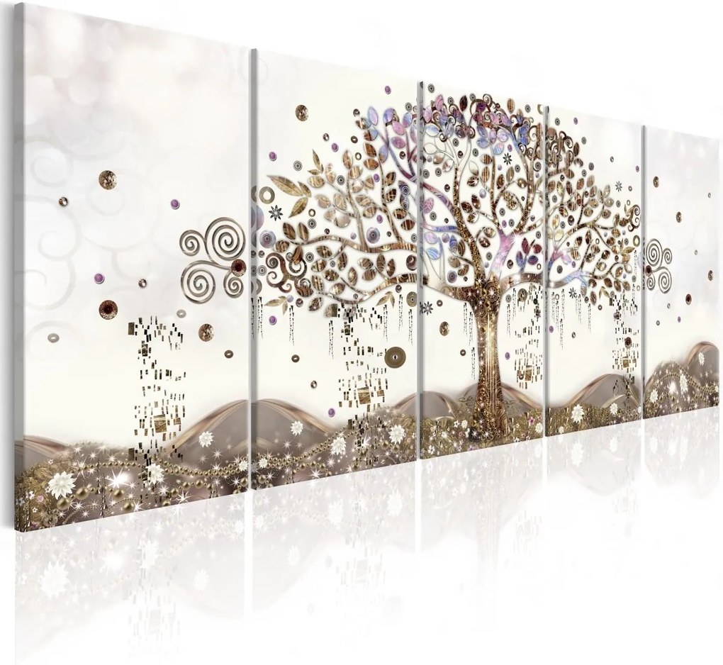 Murando DeLuxe Pětidílné obrazy - strom života 225x90 cm