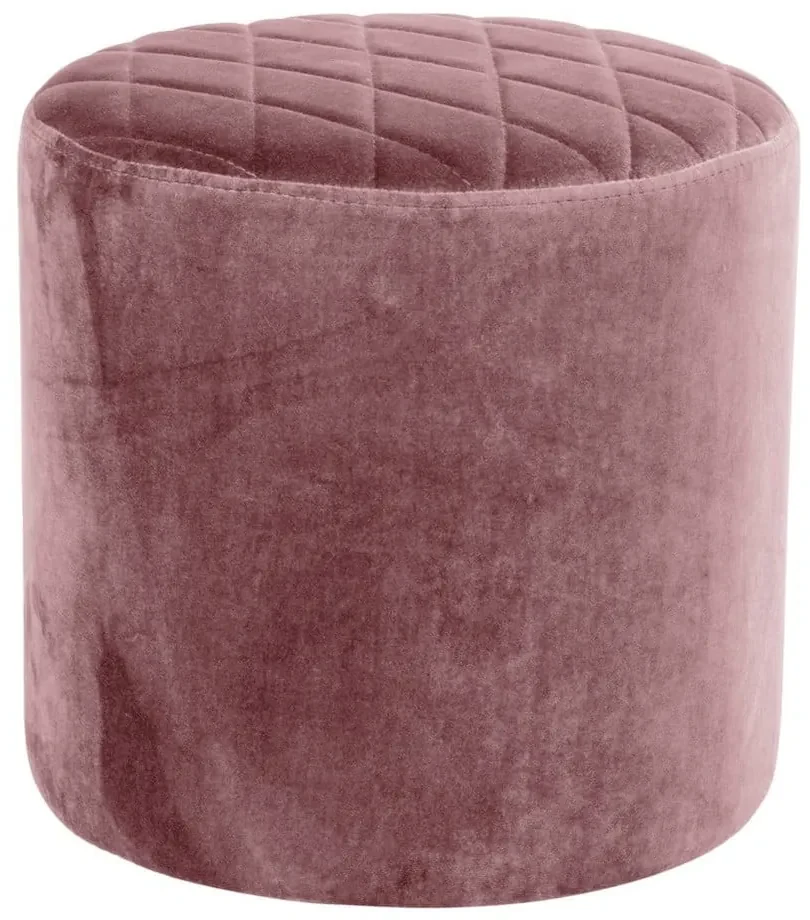 Ružový zamatový puf Bonami Essentials Ejby