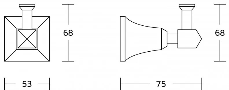 Mexen príslušenstvo, Dalia držiak na uteráky 1-háčik, chrómová, 7017335-00