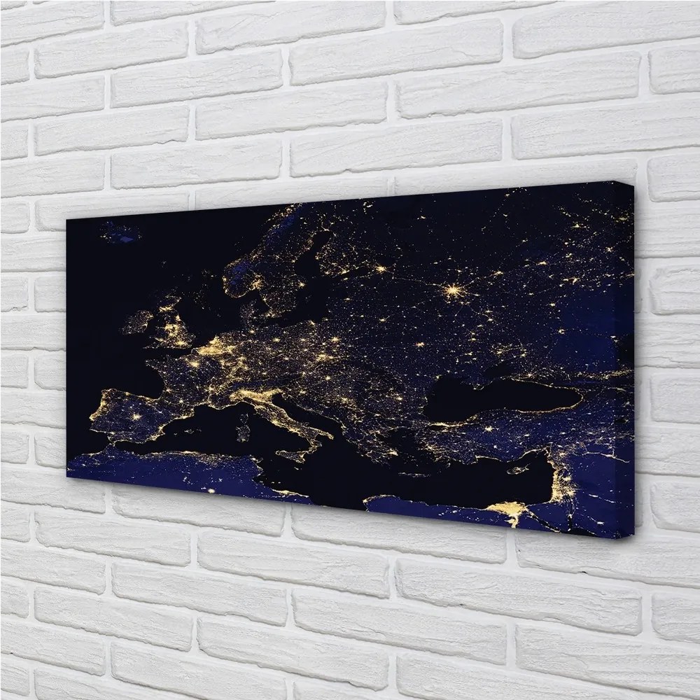 Obraz canvas sky mapa svetle 120x60 cm