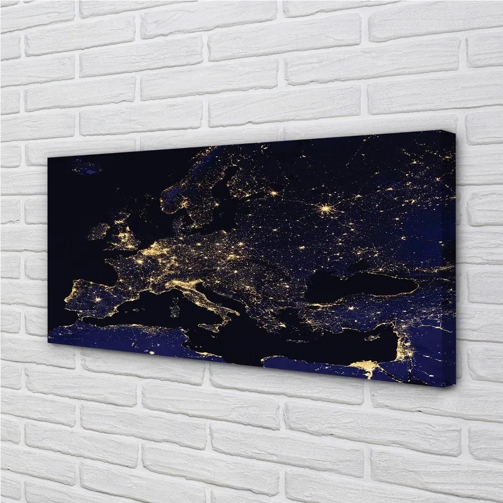 Obraz canvas sky mapa svetle 125x50 cm