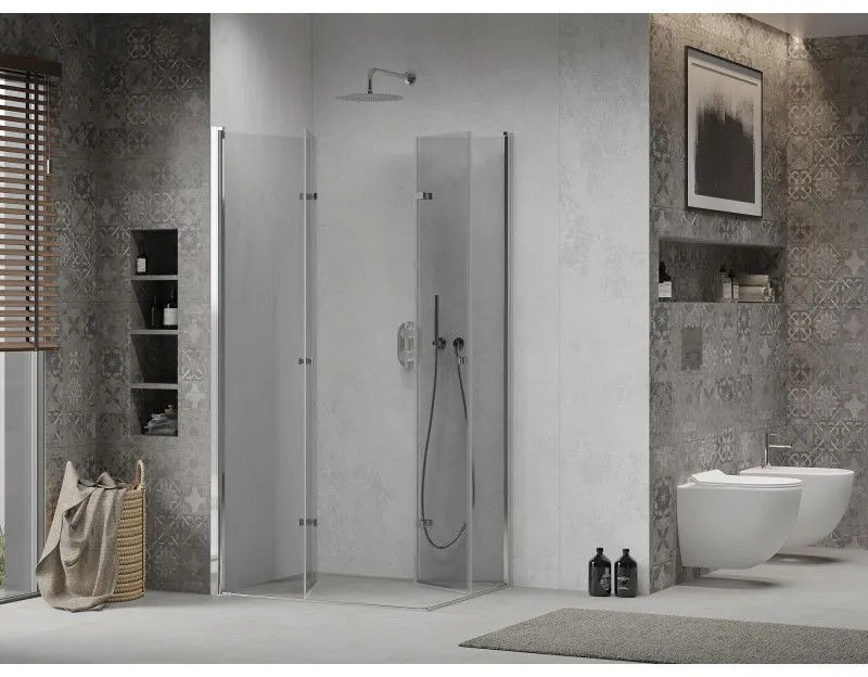 Mexen Lima DUO sprchovací kút 80x70 cm, priehľadný, chróm, 856-080-070-02-00