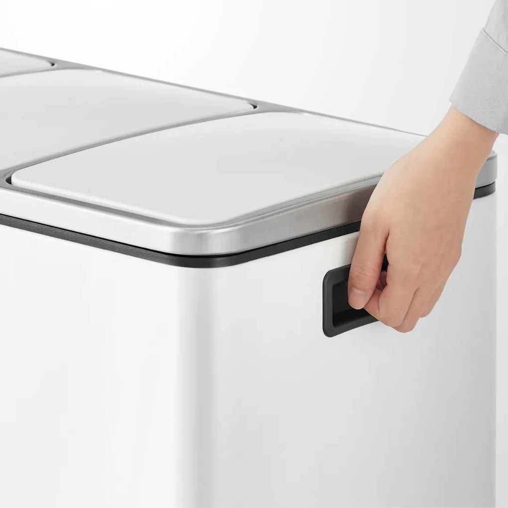 Kôš na separovanie odpadu SORT 54l (3x18 l) + vrecia na odpadky, biela Jurhan