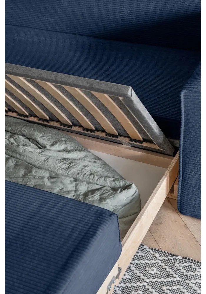 Tmavomodrá rozkladacia pohovka 168 cm Lucky Lucy – Miuform