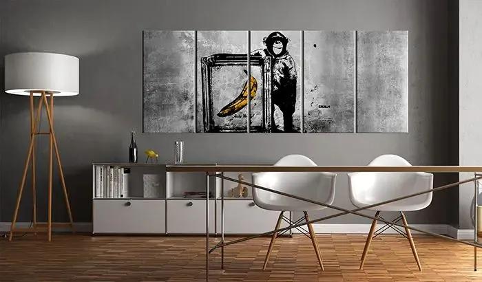 Obraz - Banksy: Monkey with Frame Veľkosť: 200x80, Verzia: Premium Print