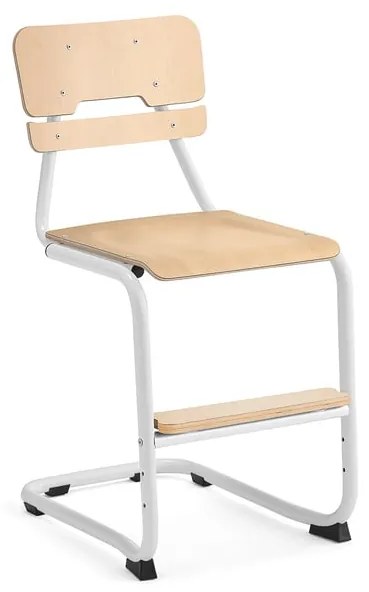 Školská stolička LEGERE III, V 500 mm, biela, breza