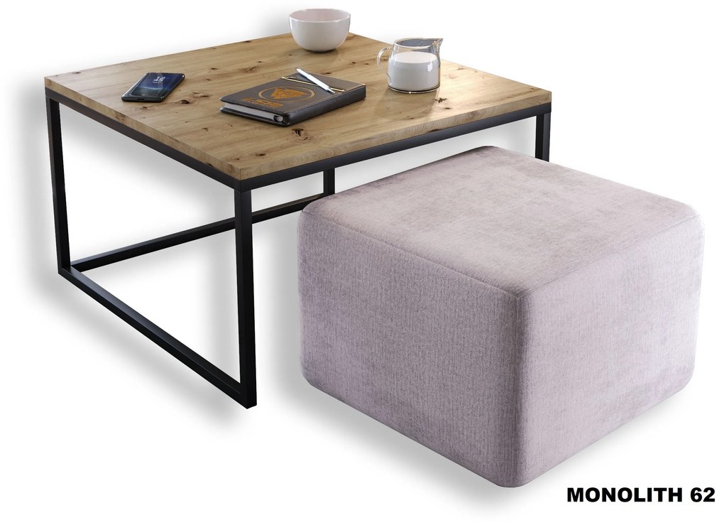 KONFERENČNÝ STOLÍK BELLA DUB ARTISAN + TABURET ZAMAT