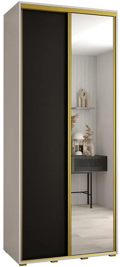 Skriňa 45 Canaris 3 120 biela/čierna/gold