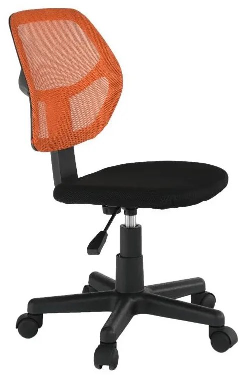 Tempo Kondela Otočná stolička, oranžová/čierna, MESH