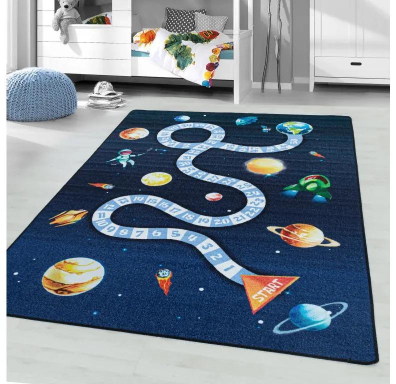 Ayyildiz Detský kusový koberec PLAY 2910, Modrá Rozmer koberca: 100 x 150 cm