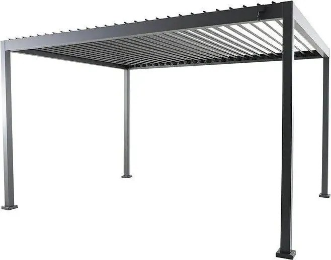 Sunfun Milos Pergola s nastaviteľnou strechou, pôdorysný rozmer: 2,94 × 3,86 m, výška: 2,36 cm, antracit