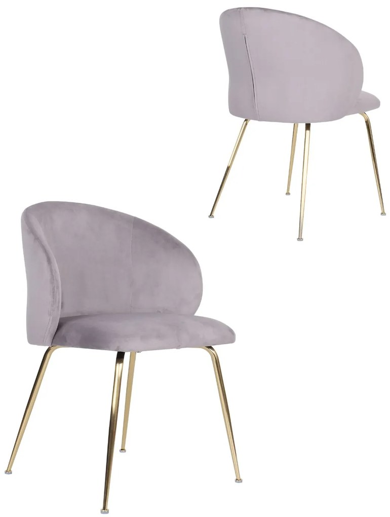 Stolička Ganta Gold šedá