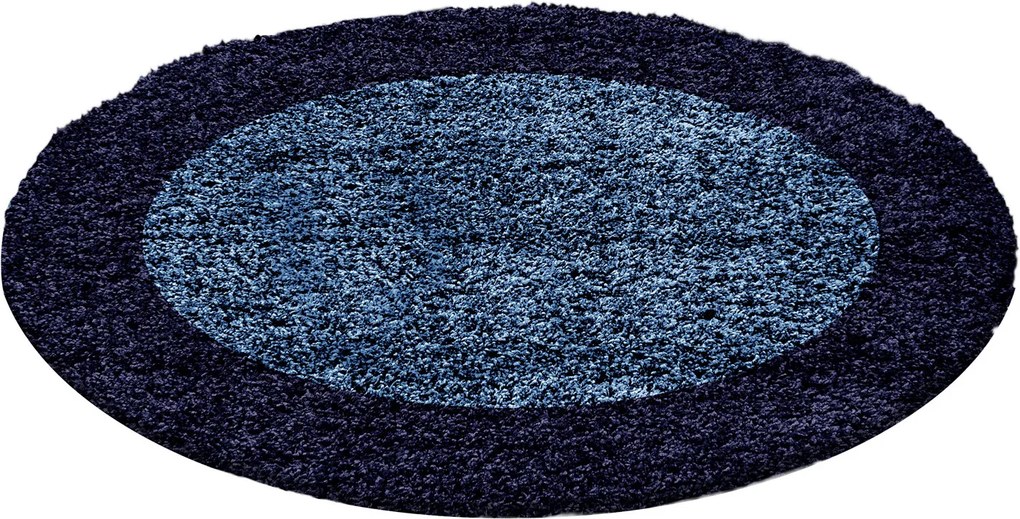 Ayyildiz koberce Kusový koberec Life Shaggy 1503 navy kruh