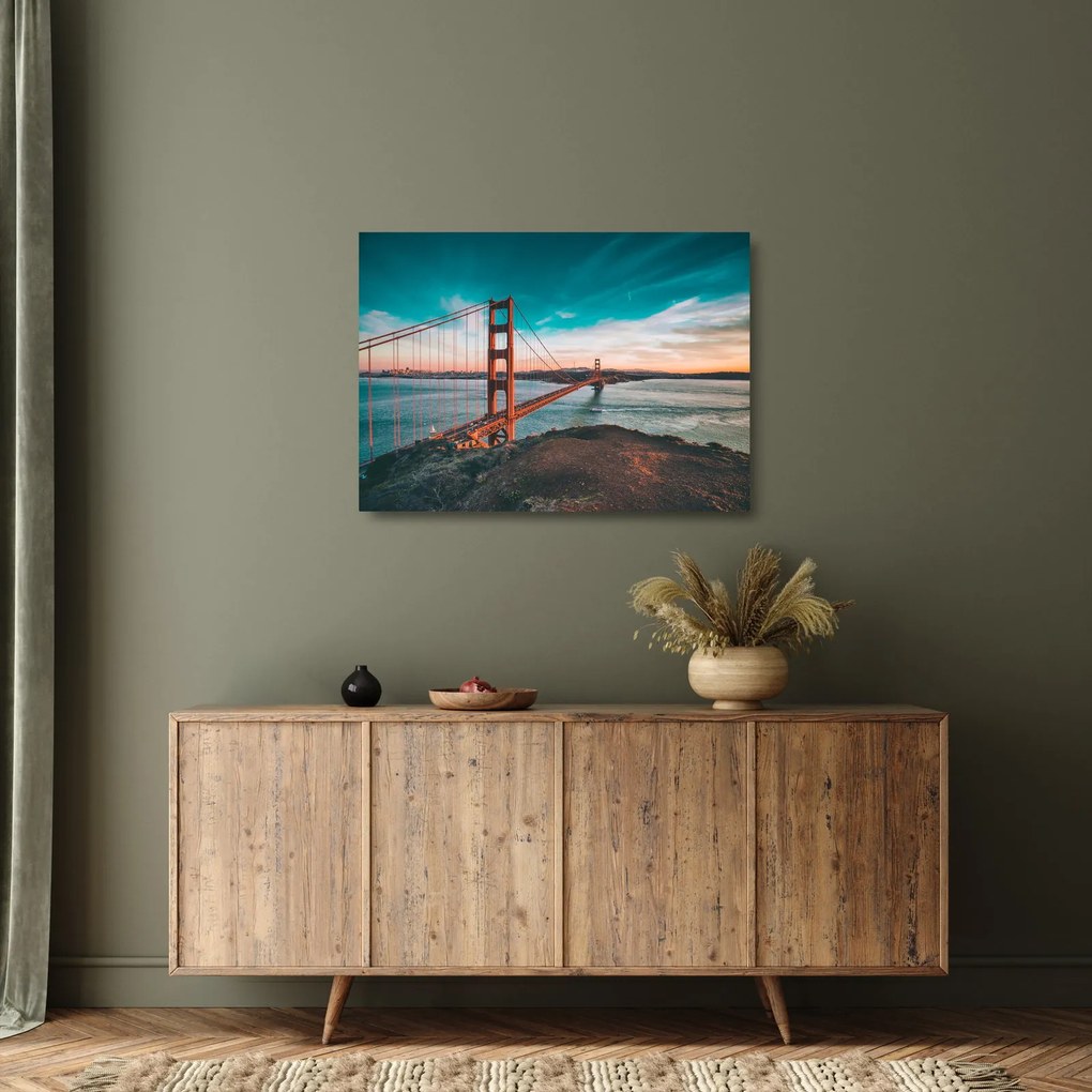 Sklenený obraz- Golden Gate, San Francisco (70x50 cm)