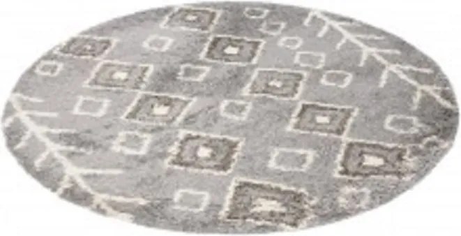 TA Koberec L228C TMAVOSIVÉ/BÉŽOVÉ BOHO KOLESO