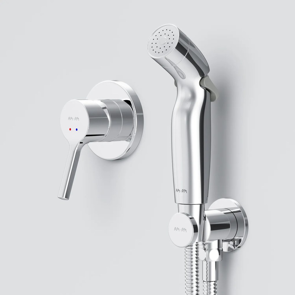 Batéria s hygienickou sprchou AM.PM X-Joy S F40HXB00 chróm