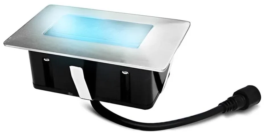 Výrobce po 1 ks LED Vonkajšie zápustné svietidlo EASY CONNECT LED/2W/230V modrá IP67 obdĺžnikový P6410