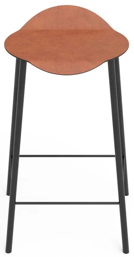 Koňakovohnedá kožená barová stolička Flamingo Bull – LIND DNA