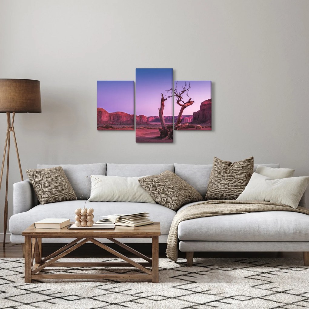 Obraz stromu u červených skál (90x60 cm)