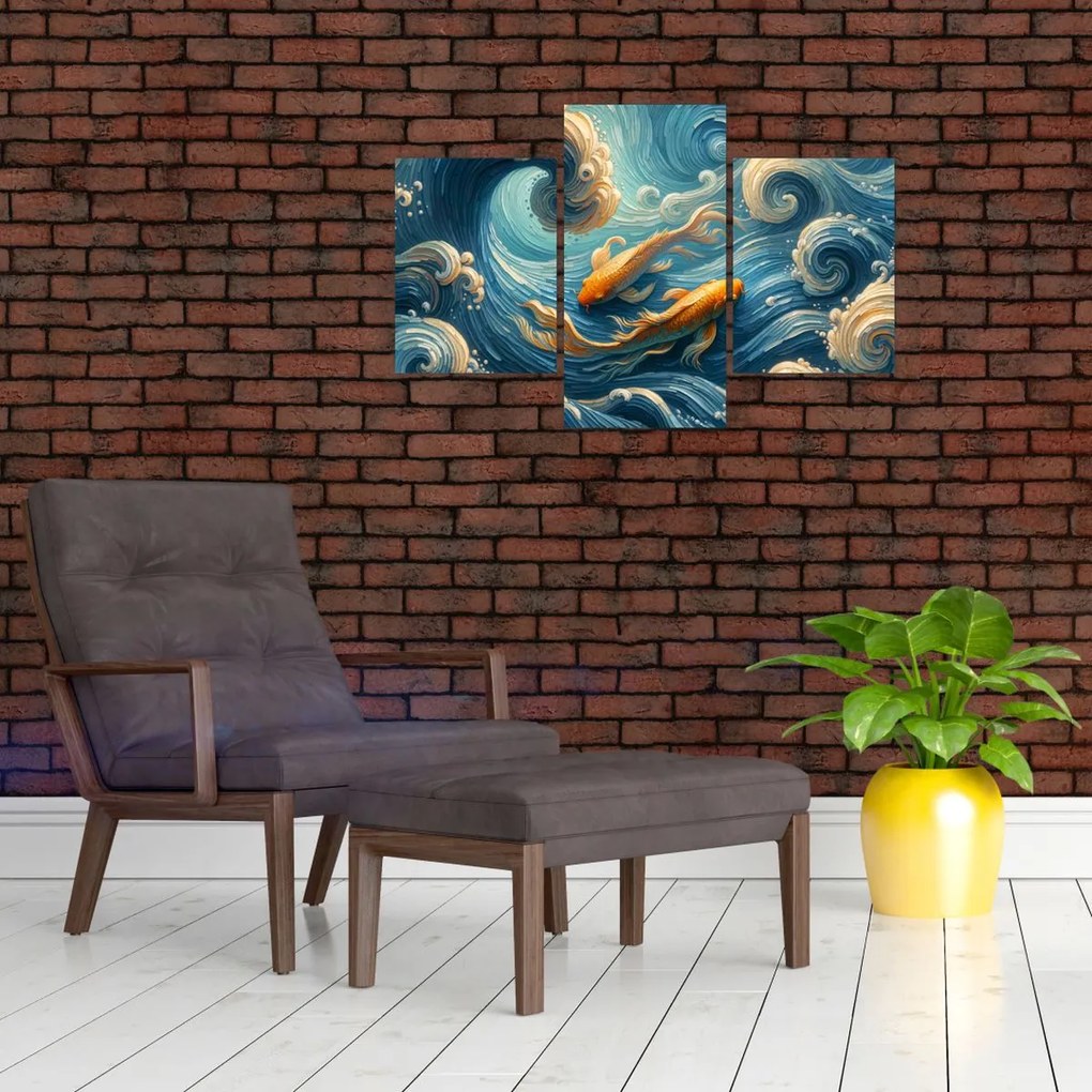 Obraz - Zlaté rybky (90x60 cm)