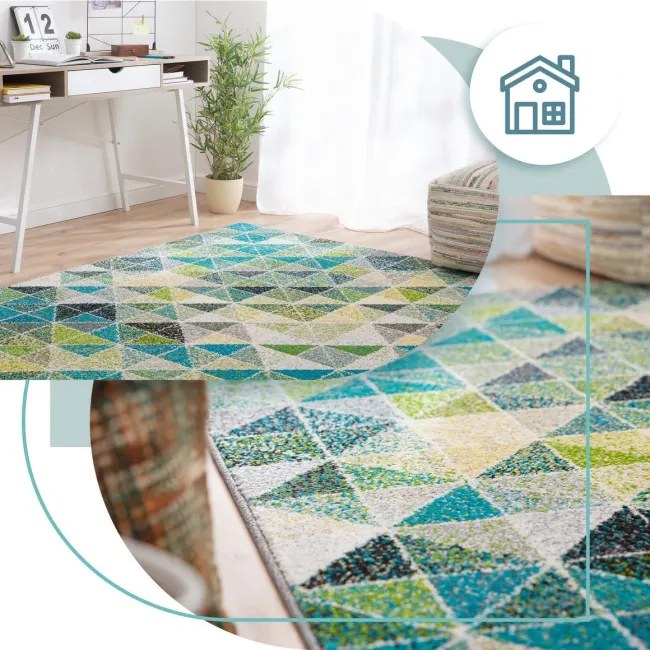 Koberec Agnella Funky Top Super Tas tyrkysový