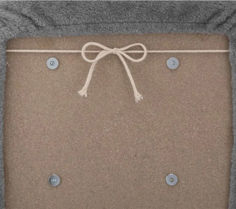 Sivé schody pre psov a mačky, 3 schody, mäkký plyš