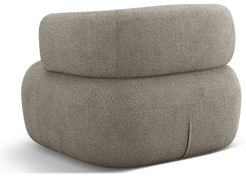 Svetlosivé kreslo z textílie bouclé Jenny – Micadoni Home