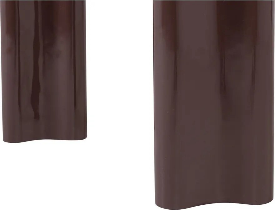 Tmavohnedý lesklý konzolový stolík 35x120 cm Evara – WOOOD