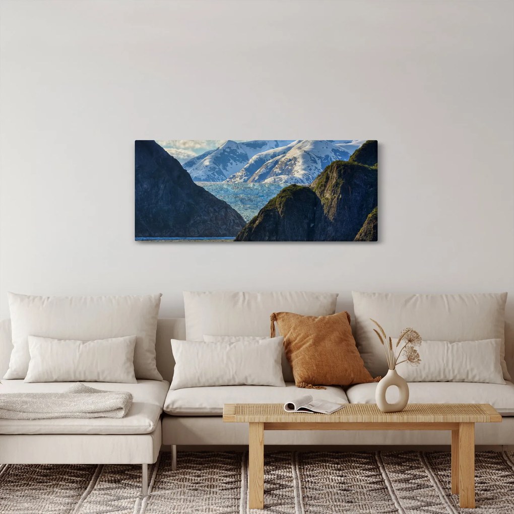Obraz krajiny s horami (120x50 cm)