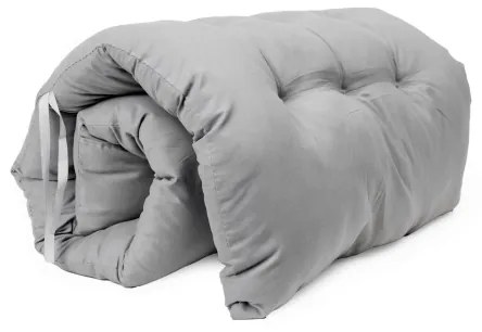 Skladacia kempingová stolička s matracom čierna/šedá