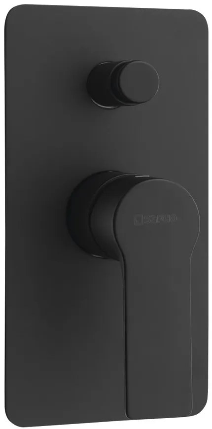 Sapho Sapho, PAX podomietková sprchová batéria, 2 výstupy, čierna matná, XA42/15