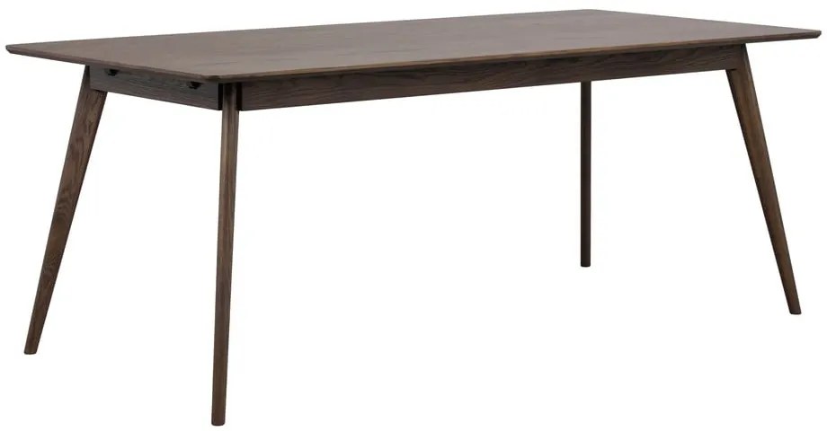 Tmavohnedý rozkladací jedálenský stôl v dekore duba 90x190 cm Yumi – Rowico