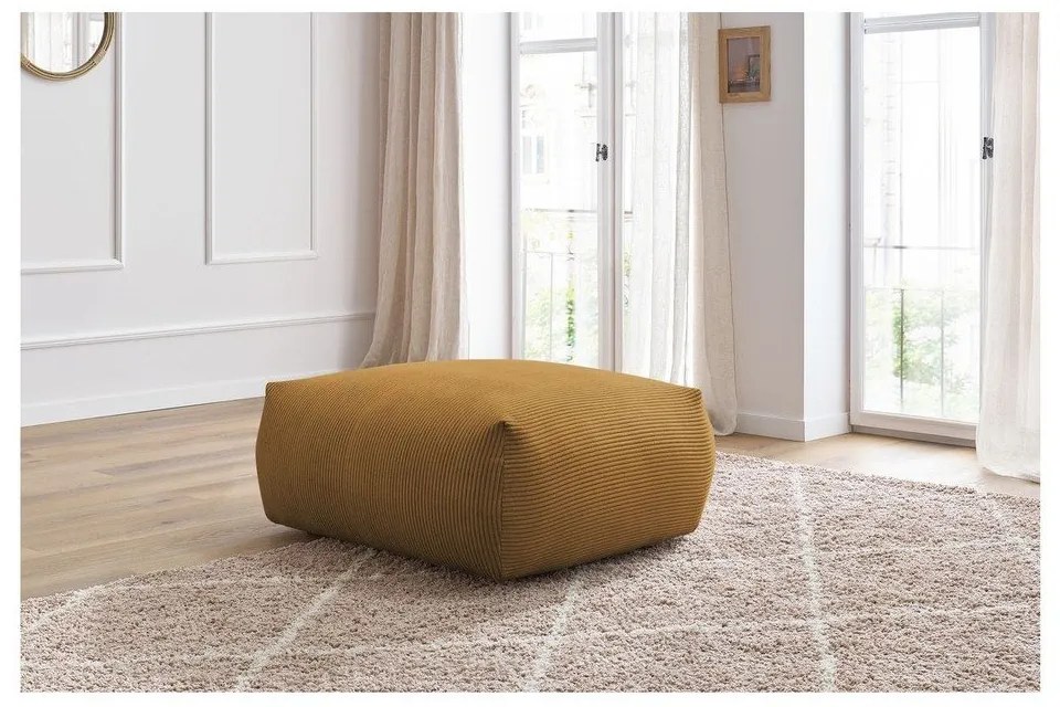 Žltá menčestrová podnožka Voltaire – Bobochic Paris