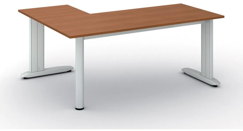 Rohový kancelársky písací stôl PRIMO FLEXIBLE, 180x140 cm, čerešňa
