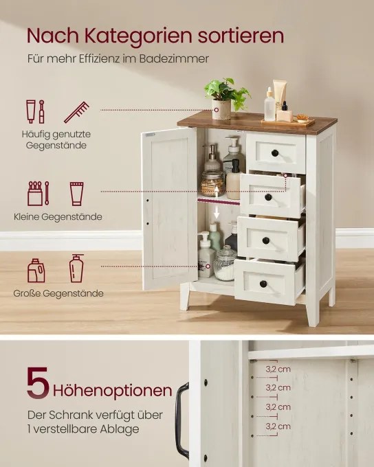 Kúpeľňová skrinka BBK753W01 biela