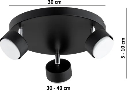 Brilagi - LED bodové svietidlo MONO 3xGX53/30W/230V čierne