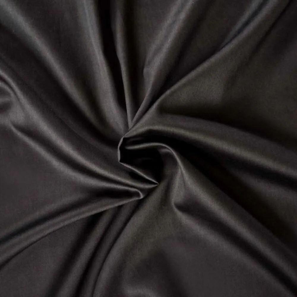 Kvalitex Saténové prestieradlo s gumou čierna, 80 x 200 cm