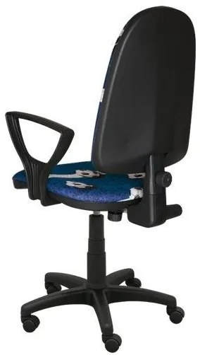 Detská otočná stolička BRANDON - FUTBAL modrá