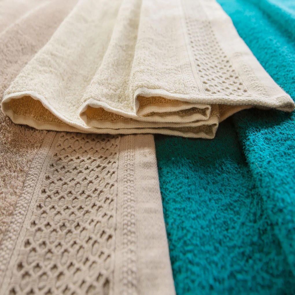 BAVLNENÉ UTERÁKY SOLANO SADA 1 KS 50X90 CM, 1 KS 70X140 CM CAPPUCINO