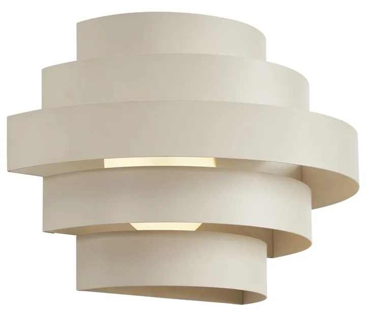 Moderná nástenná lampa béžová vrátane LED 3-stupňovo stmievateľná - Lines
