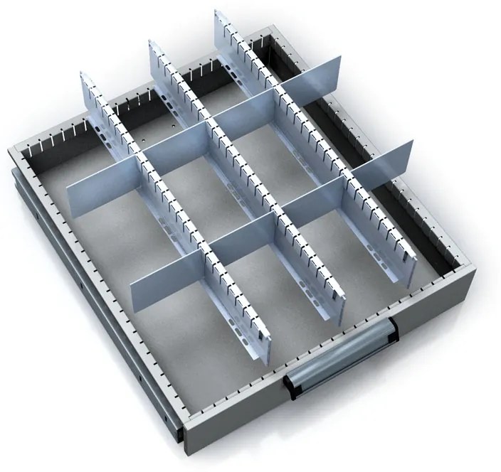 Alfa 3 Vnútorný organizér do zásuvky MECHANIC, 2U, 12 priehradok