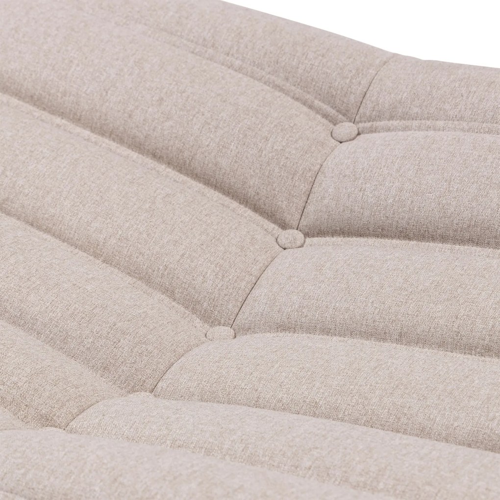 Čalouněný taburet Fugi béžovo-šedý