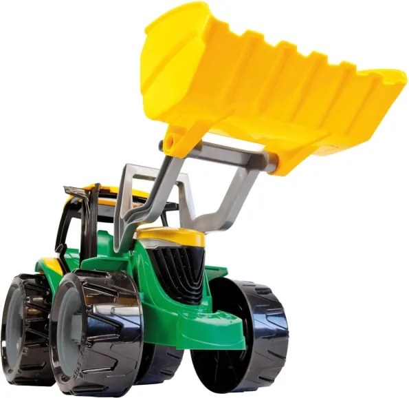Traktor s lyžicou 65 cm, zelený/žltý