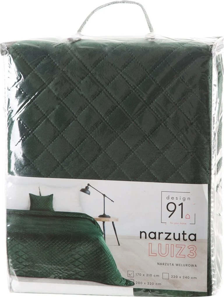 PREHOZ NA POSTEĽ LUIZ3 170X210 CM TMAVOZELENÝ